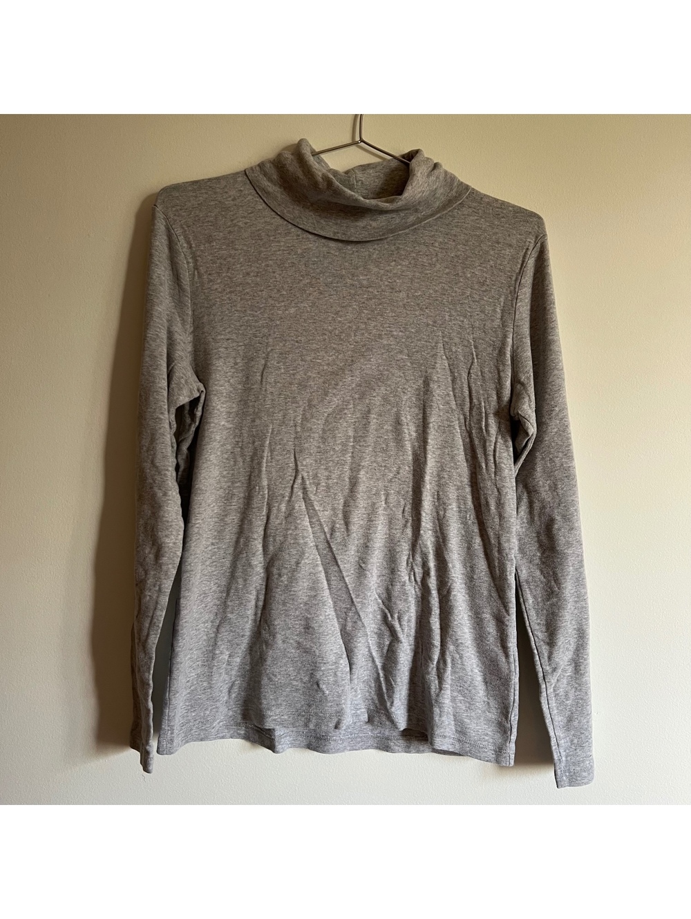 Jones New York Sport Gray Long Sleeve Cotton Turtleneck Shirt